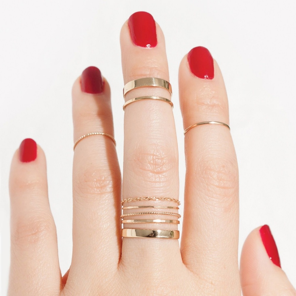 PAIR of Catbird 14k yellow gold rings